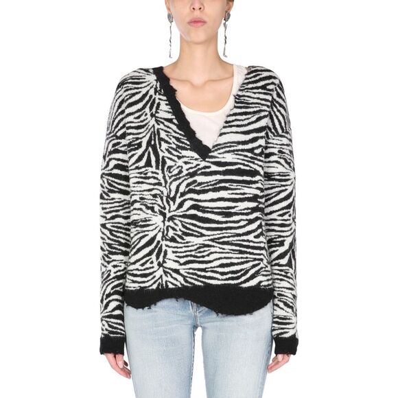 Saint Laurent Women V-Neck Sweater